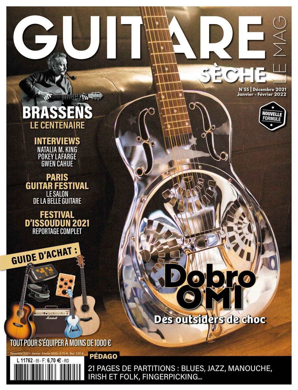 Guitare Seche Magasin Frankrig 2022 #55 Georges Brassens Natalie King Gwen Cahue Originaludgave