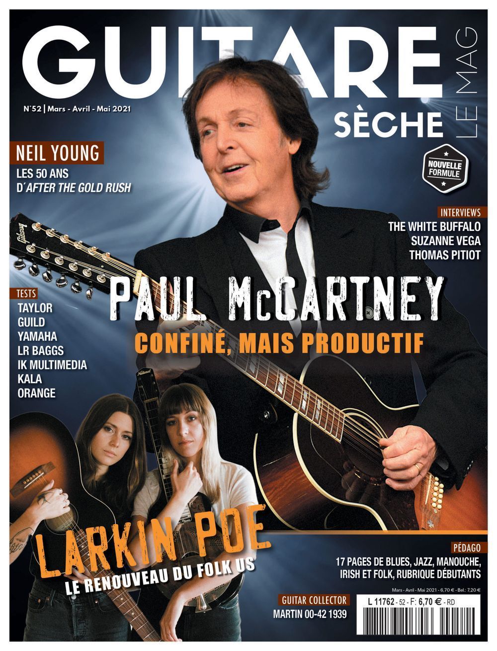Guitare Seche Magasin Frankrig 2021 #52 Paul McCartney Larkin Poe Suzanne Vega Originaludgave