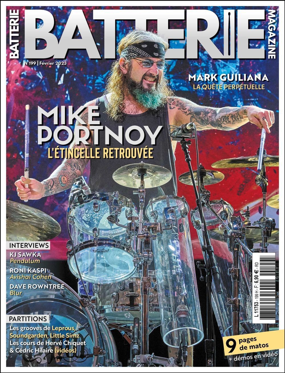 Batterie Magazin Frankreich 2023 #199 Mike Portnoy Roni Kaspi Mark Guiliana