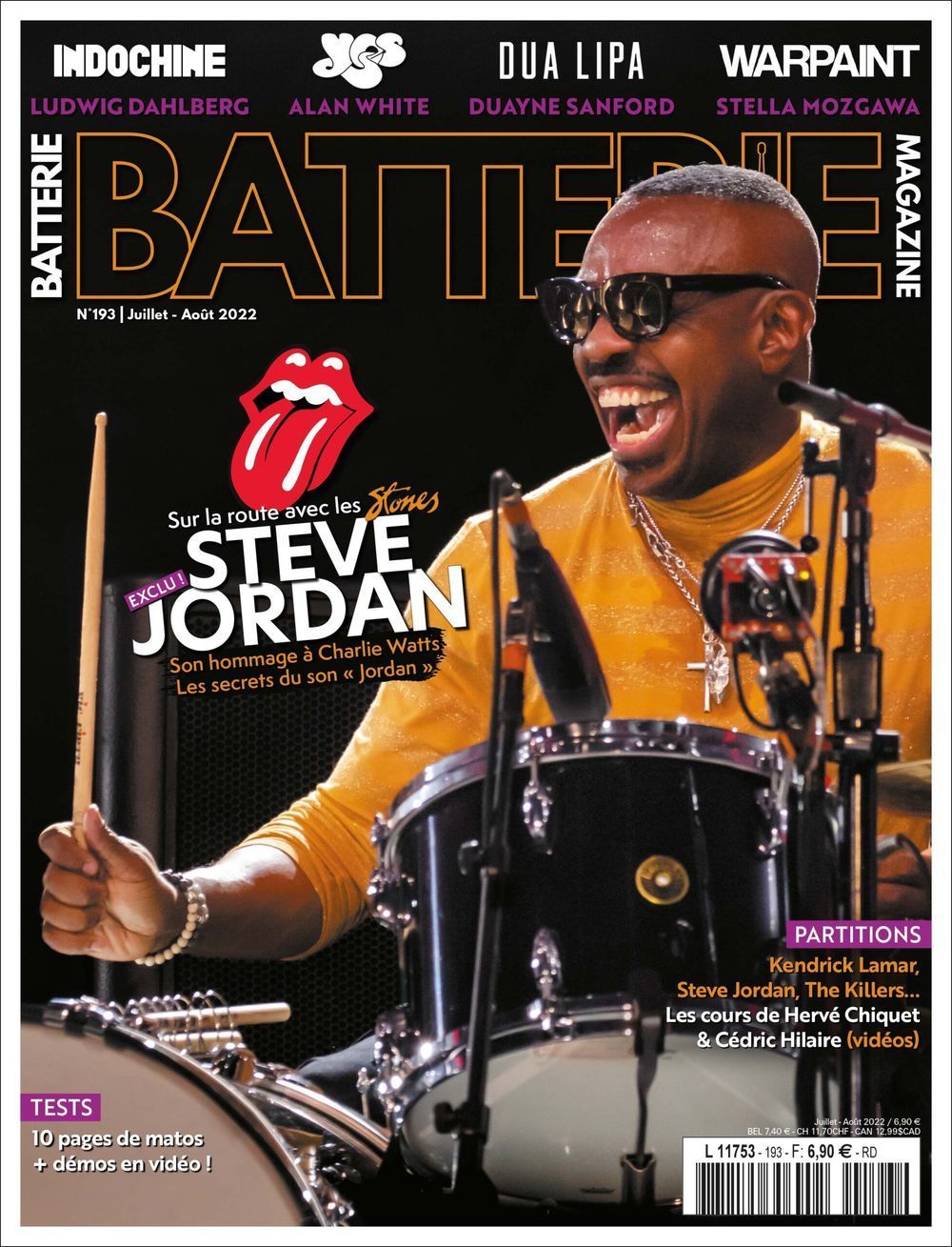 Batterie Tijdschrift Frankrijk 2022 #193 Steve Jordan Nicolas Defer Ludwig Dahlberg Originele uitgave