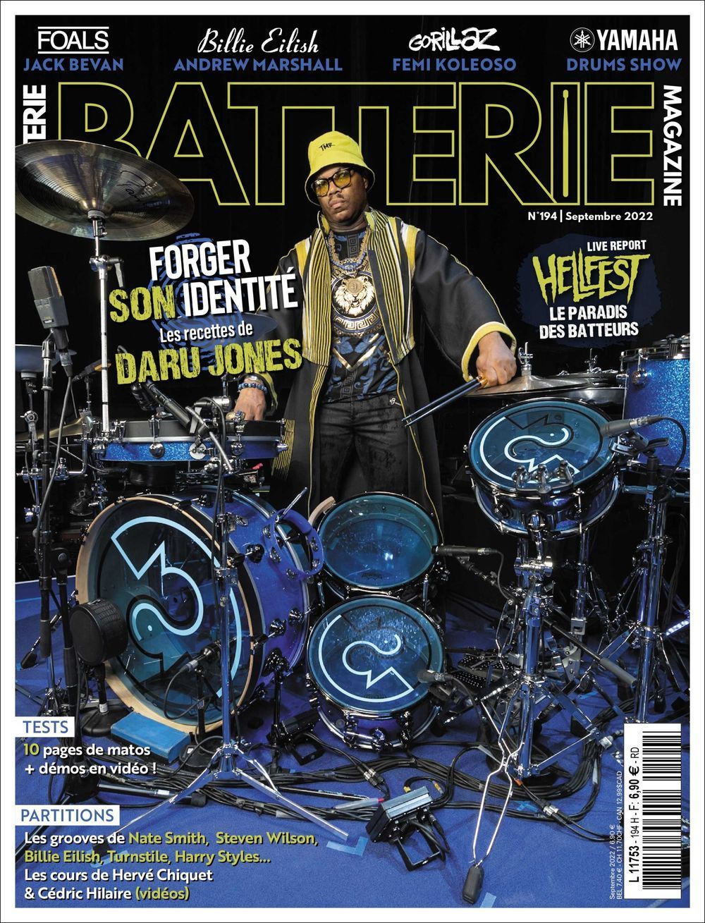 Batterie Magazine France 2022 #194 Daru Jones Jack Bevan Andrew Marshall Édition originale