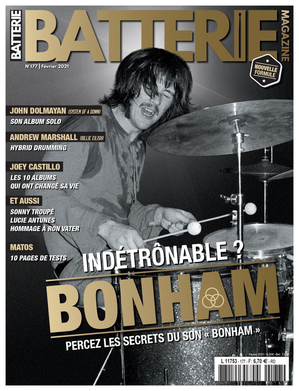Batterie Magazine France 2021 #177 John Bonham Sonny Troupe Andrew Marshall Original Print Issue