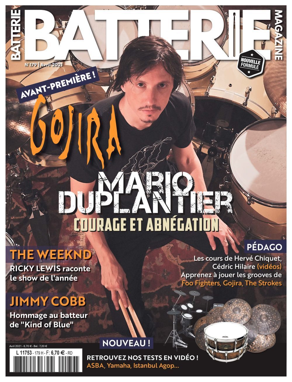 Batterie Magasin Frankrig 2021 #179 Mario Duplantier Ricky Lewis Jimmy Cobb Originaludgave