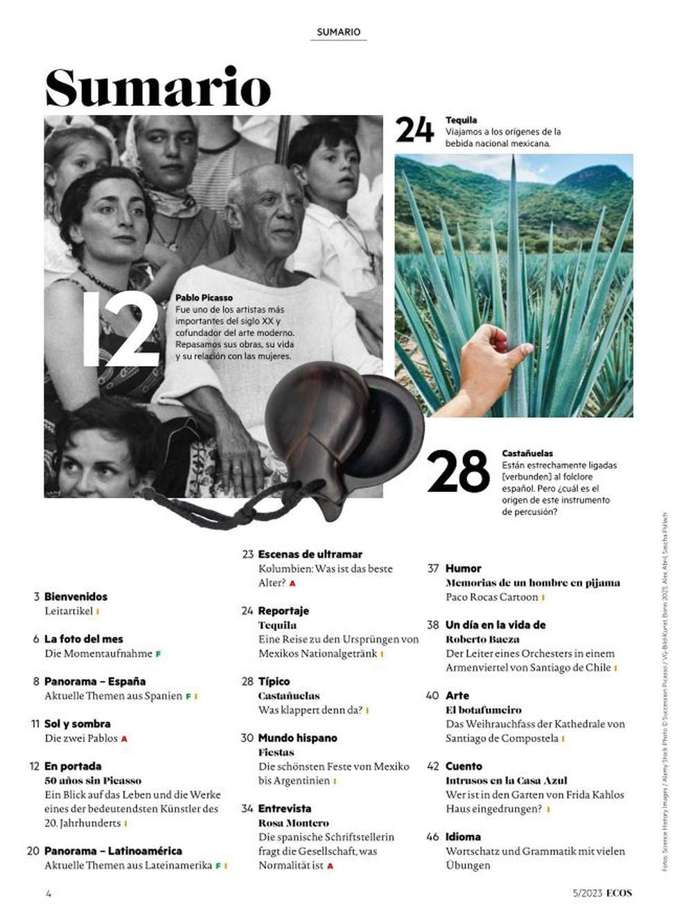 Ecos Rivista Germania 2023-05 Picasso (spanish)