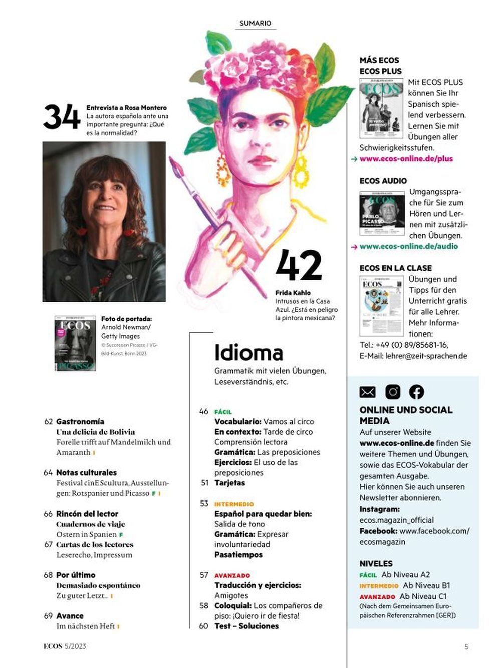 Ecos Rivista Germania 2023-05 Picasso (spanish)