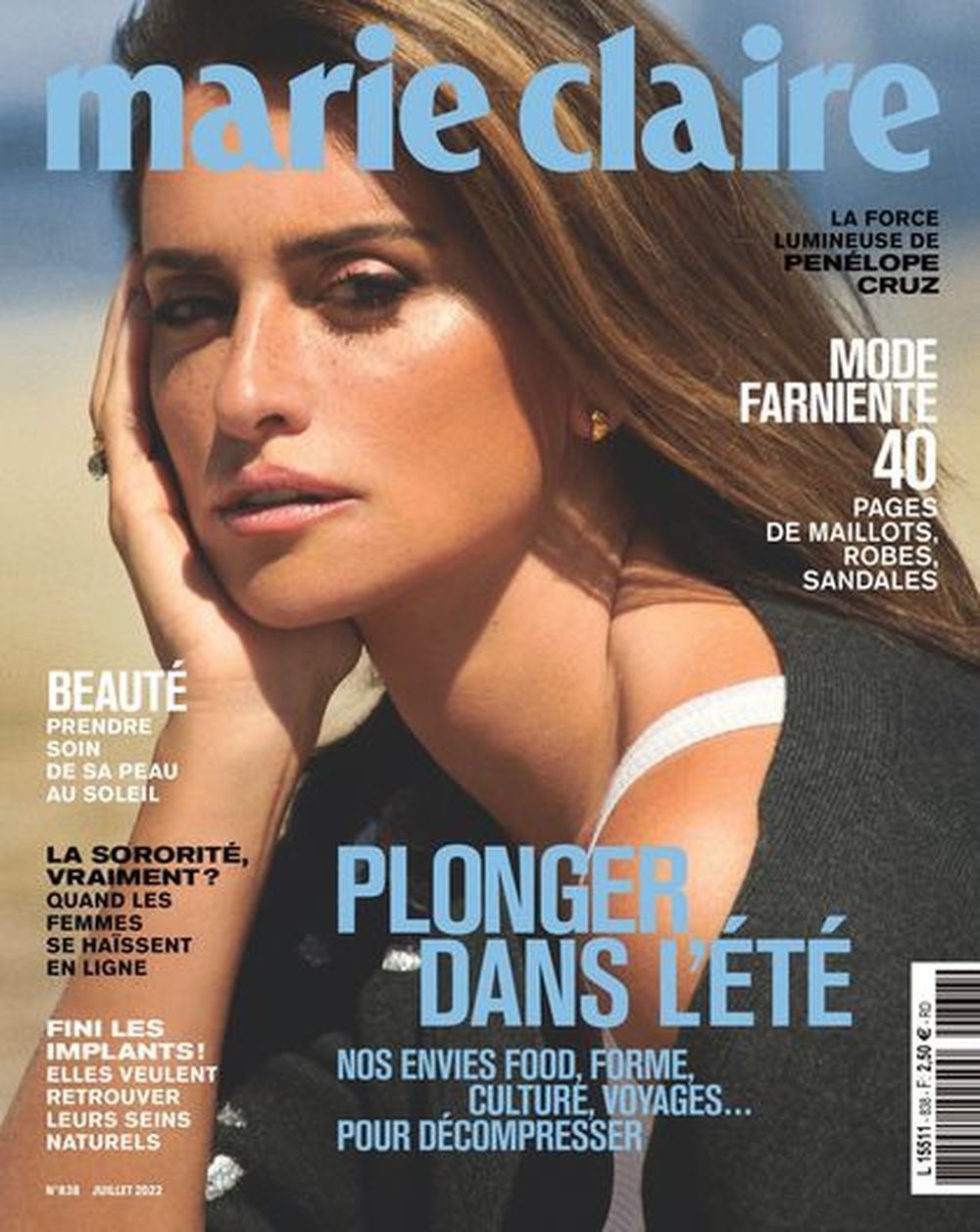 Marie Claire Revista França 2022 #838 Penelope Cruz Edição original