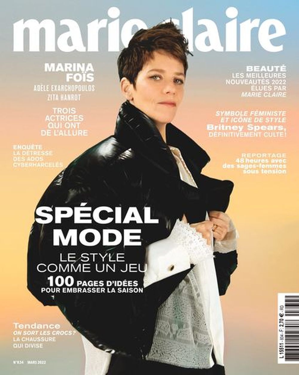 Marie Claire Tijdschrift Frankrijk 2022 #834 Marina Foïs Originele uitgave