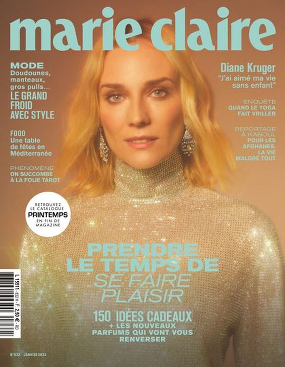 Marie Claire Magasin Frankrig 2022 #832 Diane Kruger Originaludgave