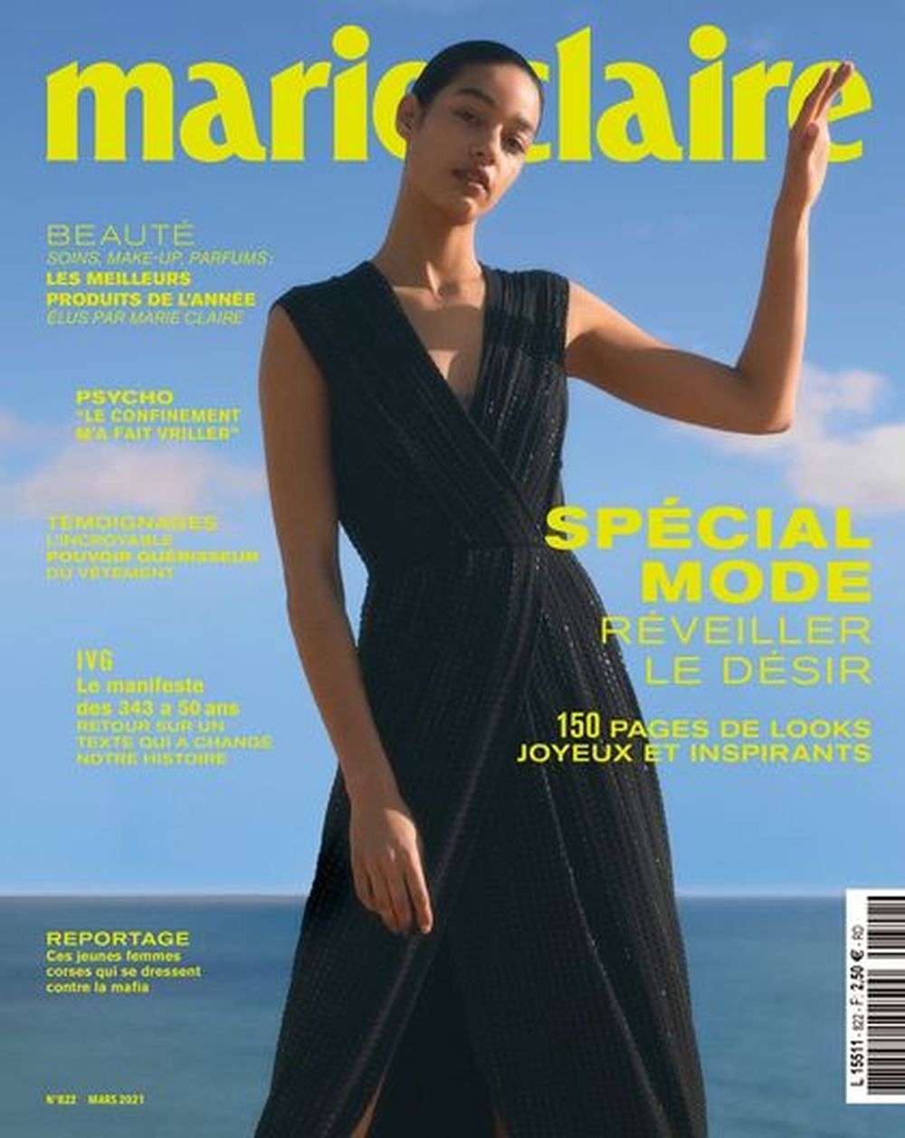 Marie Claire Magasin Frankrike 2021 #822 Damaris Goddrie Originalutgåva