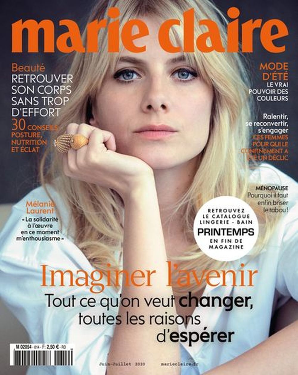 Marie Claire Magasin Frankrig 2020 #814 Melanie Laurent Originaludgave