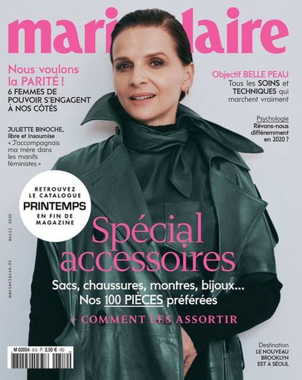 Marie Claire Revista Francia 2020 #812 Juliette Binoche Edición original