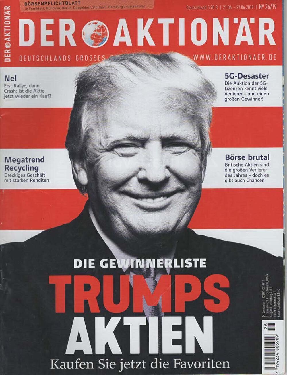 Der Aktionär Magazin Deutschland 2019-26 Donald Trump