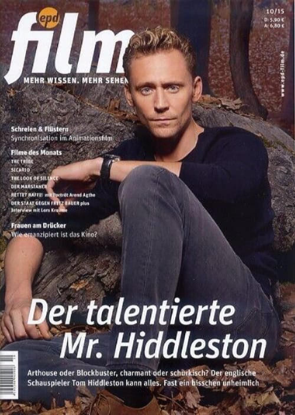 EPD Film Magazine Germany 2015-10 Tom Hiddleston Original Print Issue