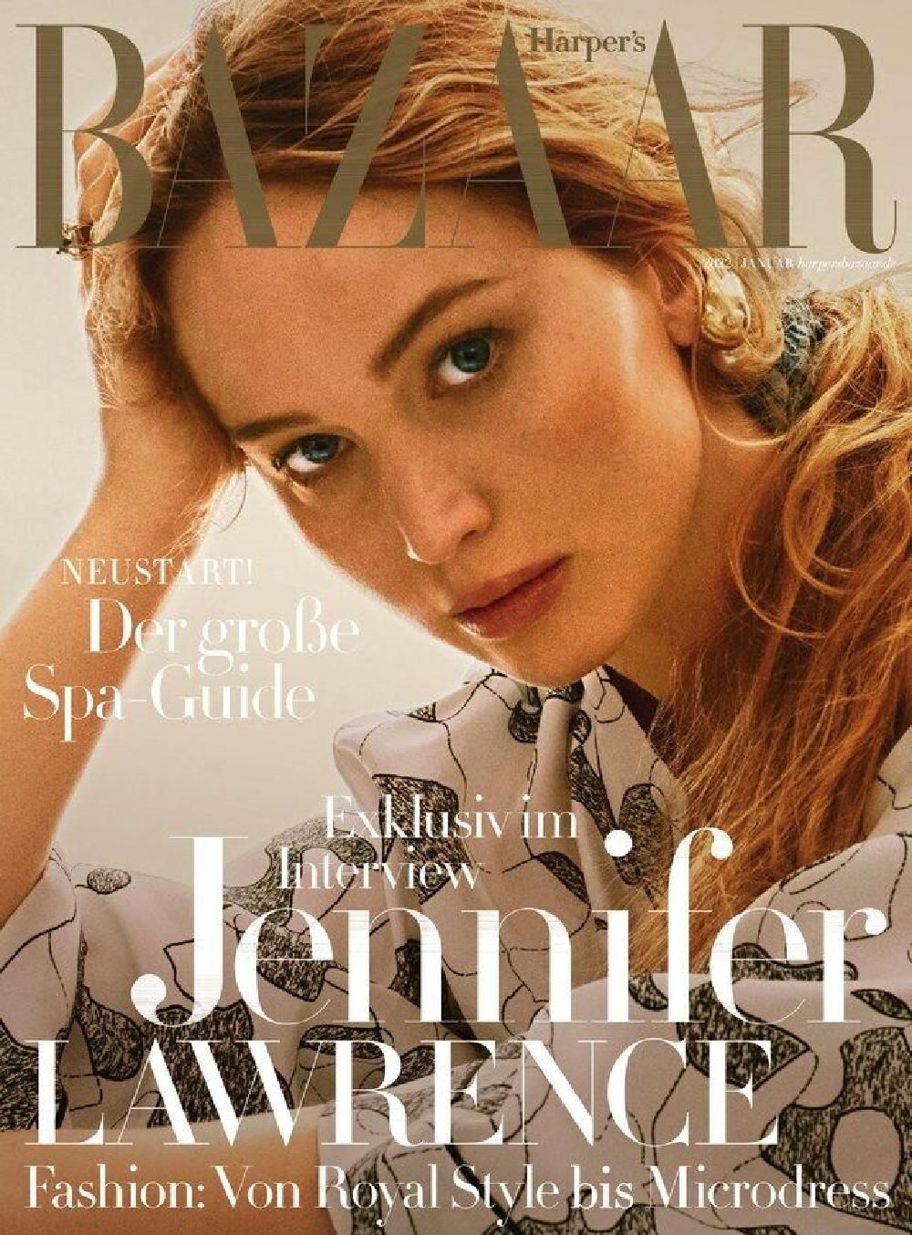 Harpers Bazaar Magazine Germany 2022-01 – Jennifer Lawrence Interview – Original Print Issue