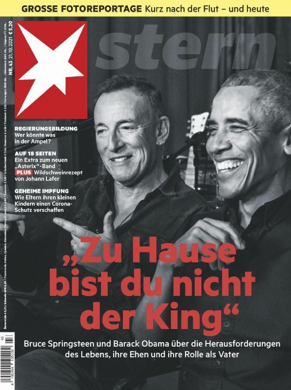 Stern Magazine Germany 2021-43 – Bruce Springsteen Barack Obama – Original Print Issue