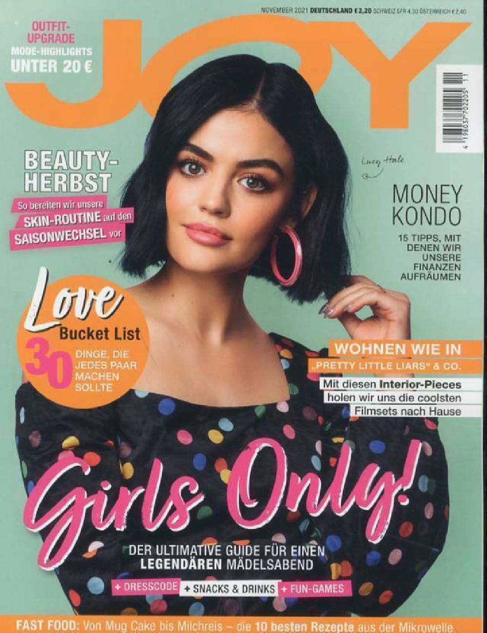 Joy Magasin Tyskland 2021-11 Lucy Hale Originaludgave