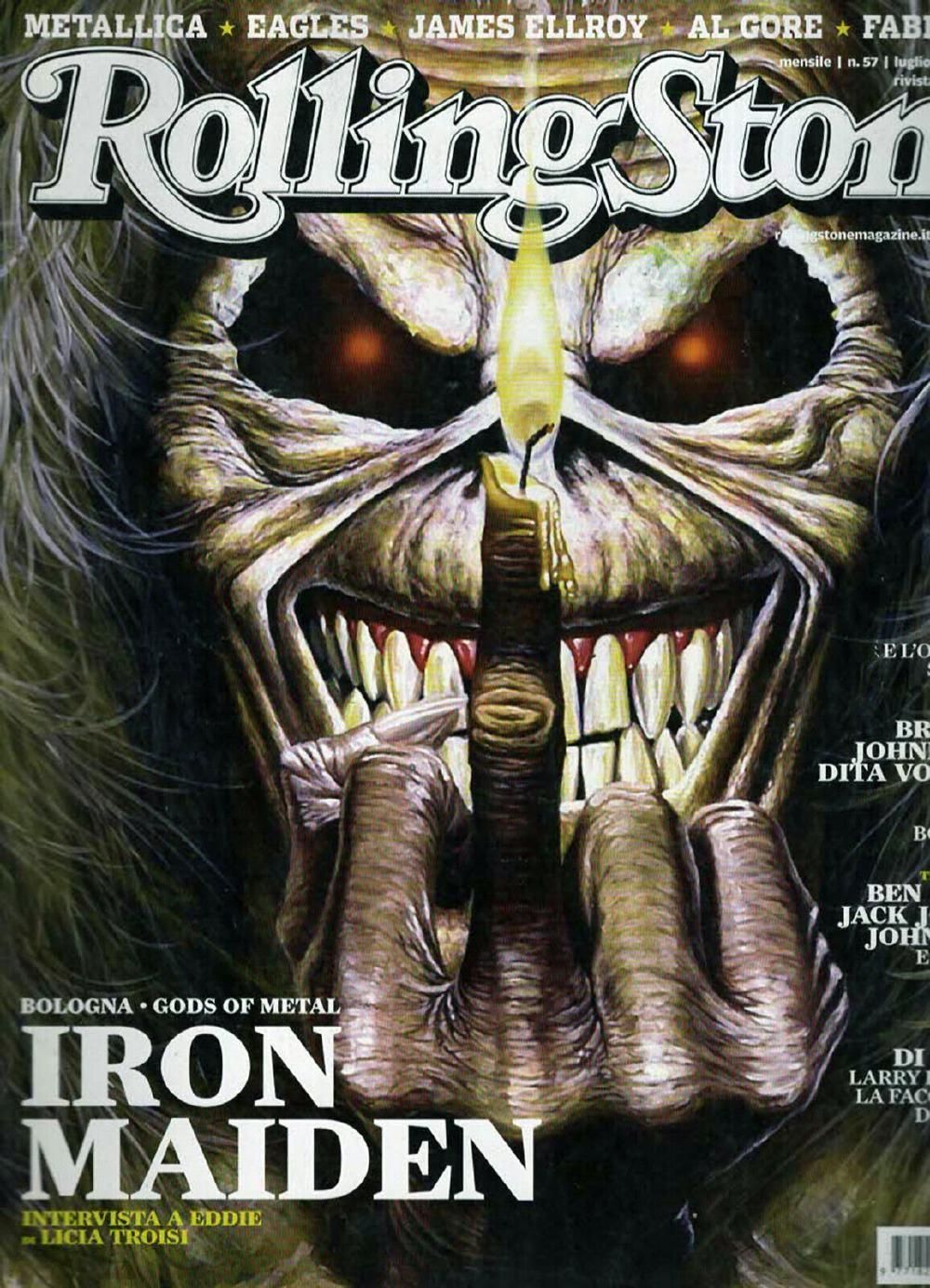 Rolling Stone Magazin Italien 2008 #57 Iron Maiden Metallica Eagles James Ellroy