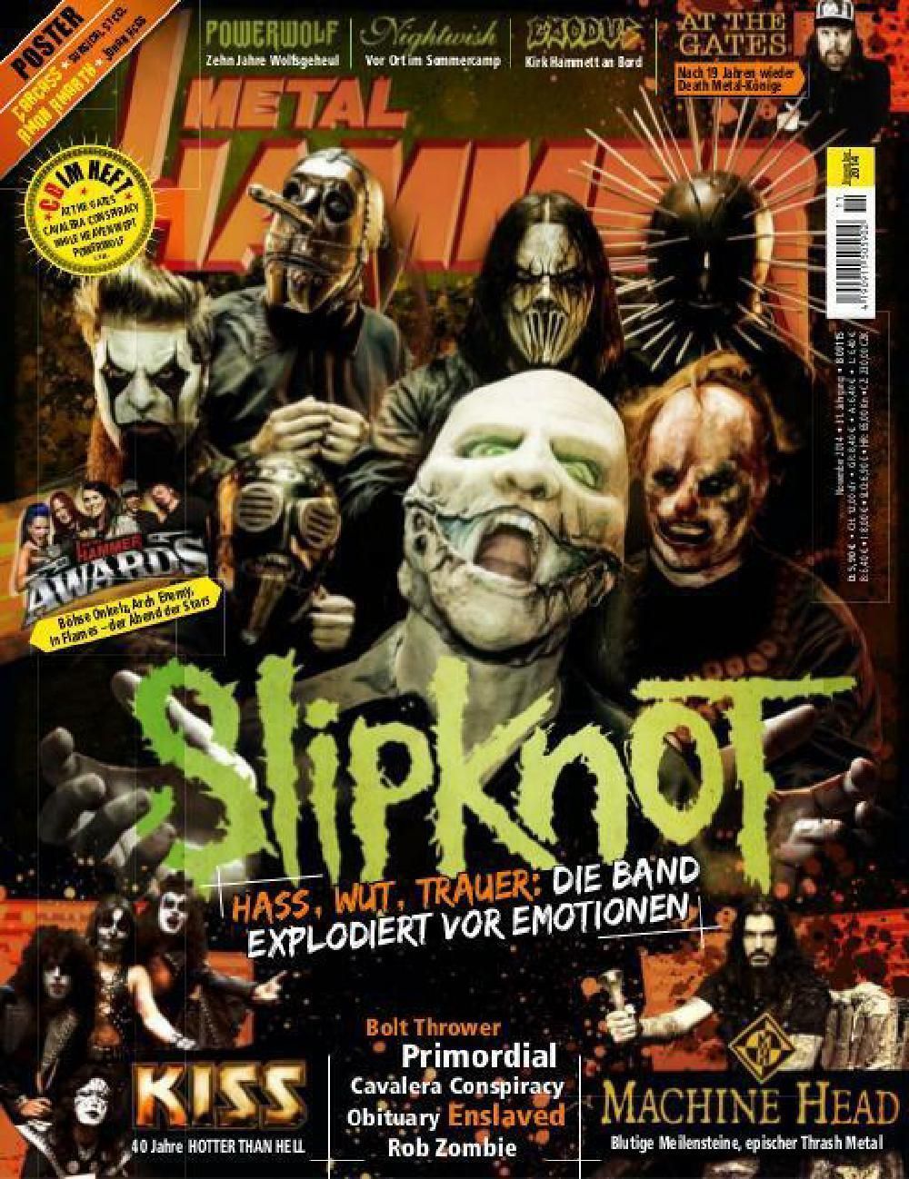 Metal Hammer Magazin Deutschland 2014-11 Slipknot Machine Head Kiss