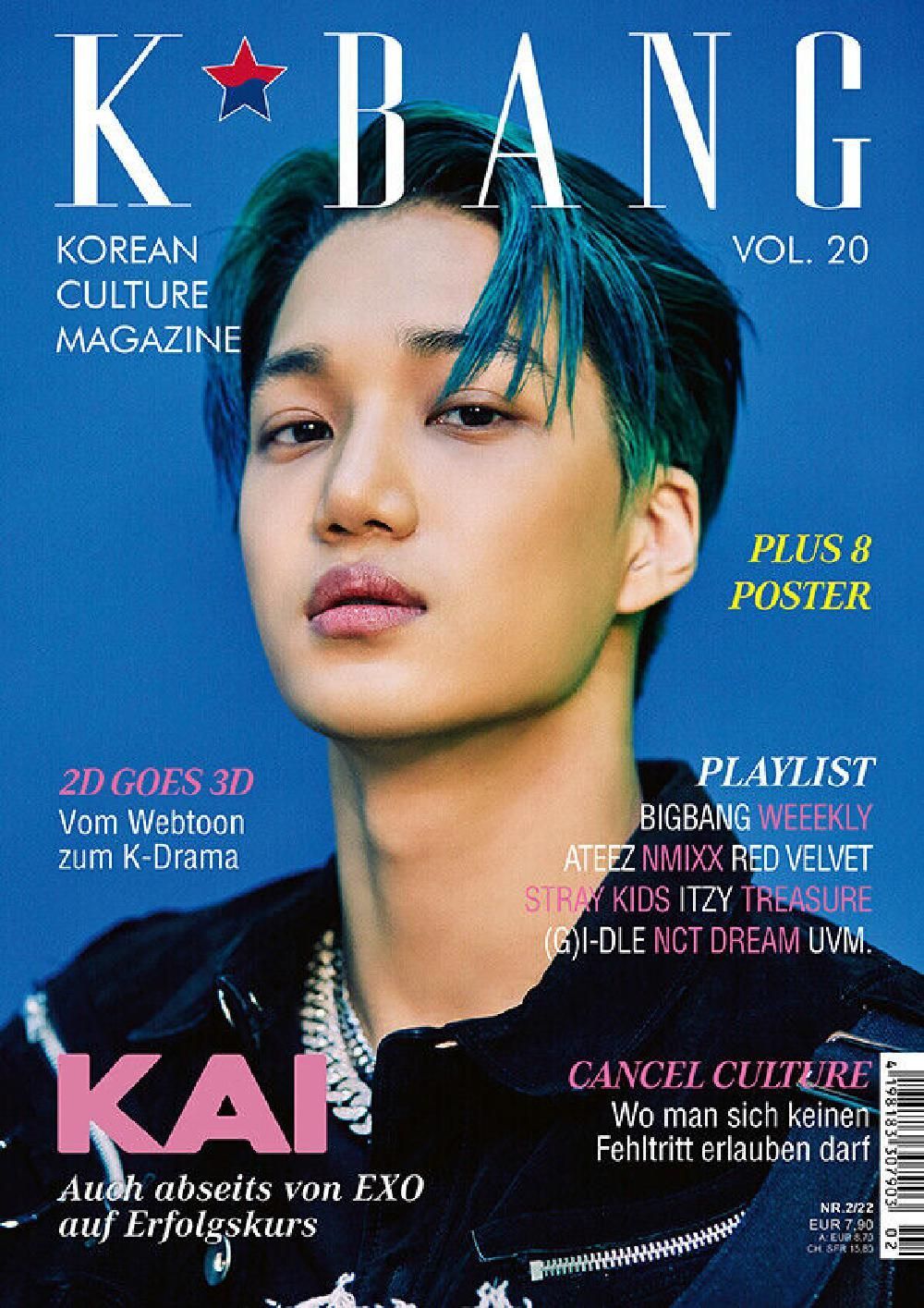 K*Bang Magasin Tyskland 2022 #20 Edition Plus Kai EXO SuperM Originaludgave