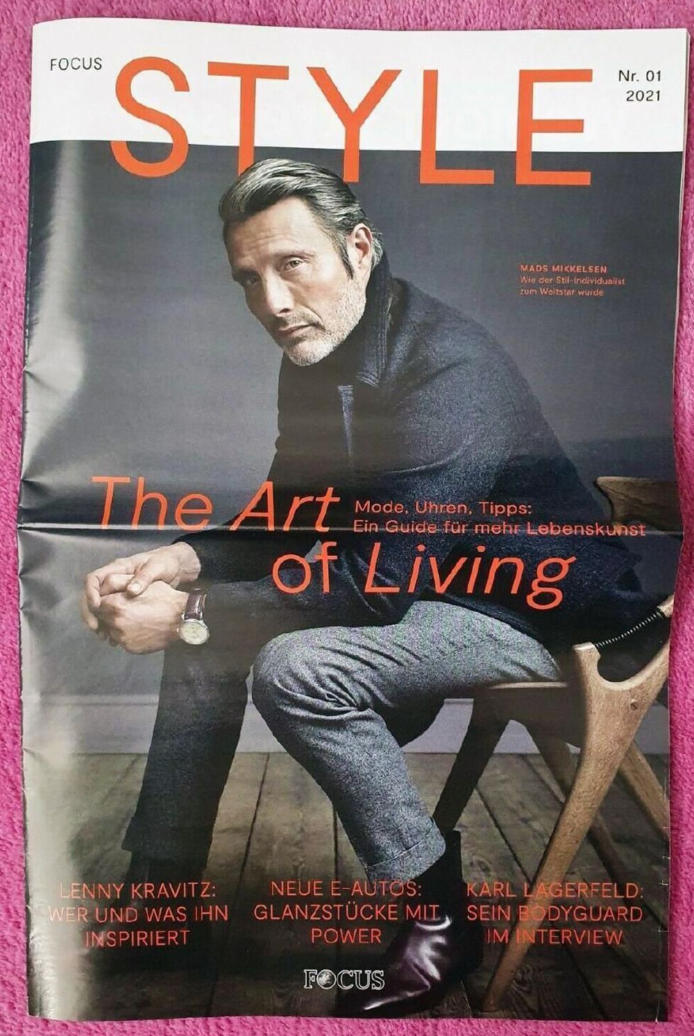Focus Style Magasin Tyskland 2021-01 Mads Mikkelsen Originaludgave