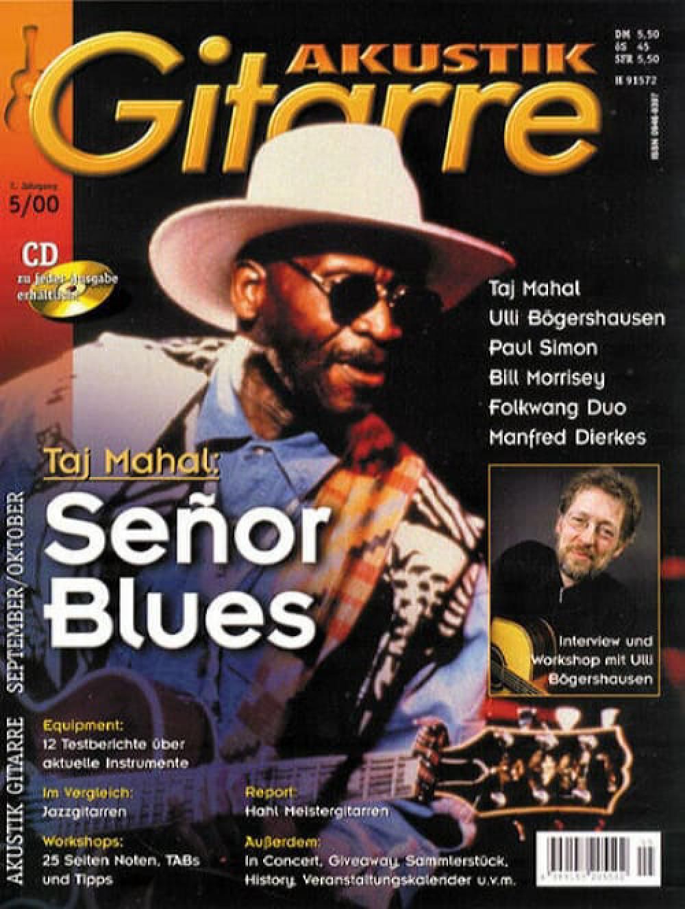 Akustik Gitarre Magazin Deutschland 2000-05 Taj Mahal Paul Simon Morrissey