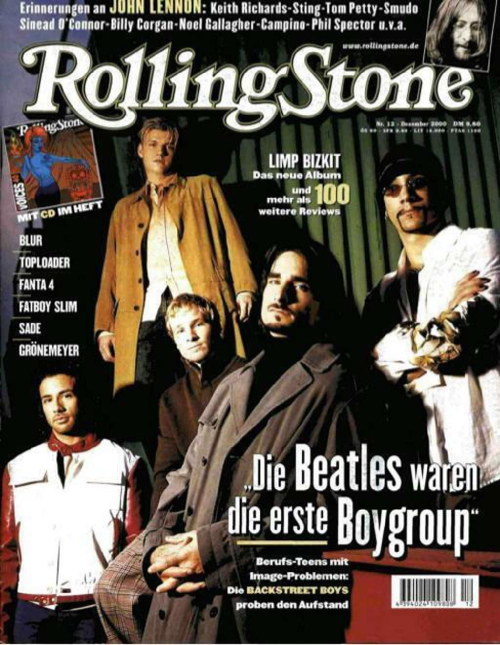 Rolling Stone Magazin Deutschland 2000-12 Backstreet Boys Limp Bizkit Blur