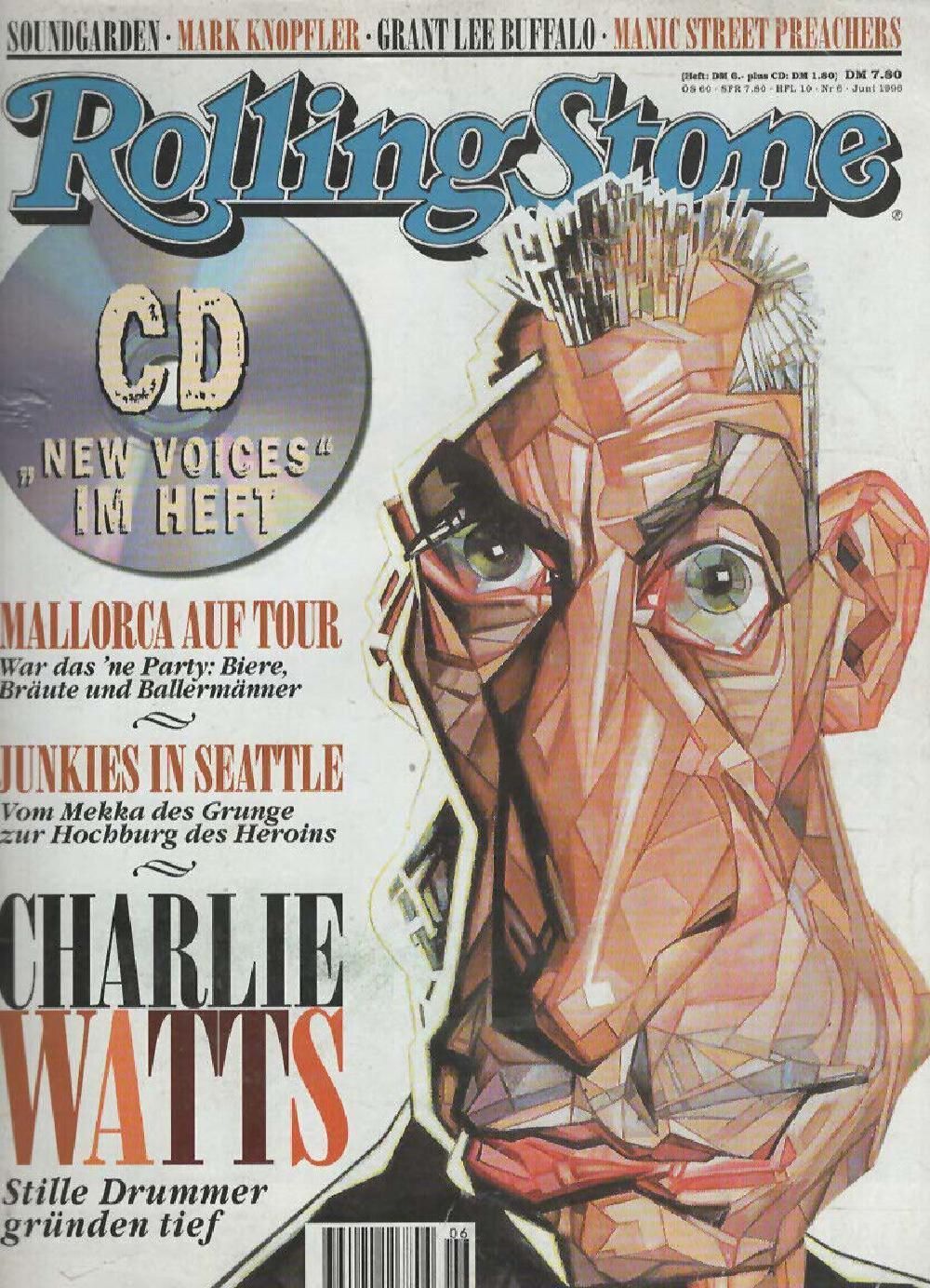 Rolling Stone Magazin Deutschland 1996-06 Charlie Watts