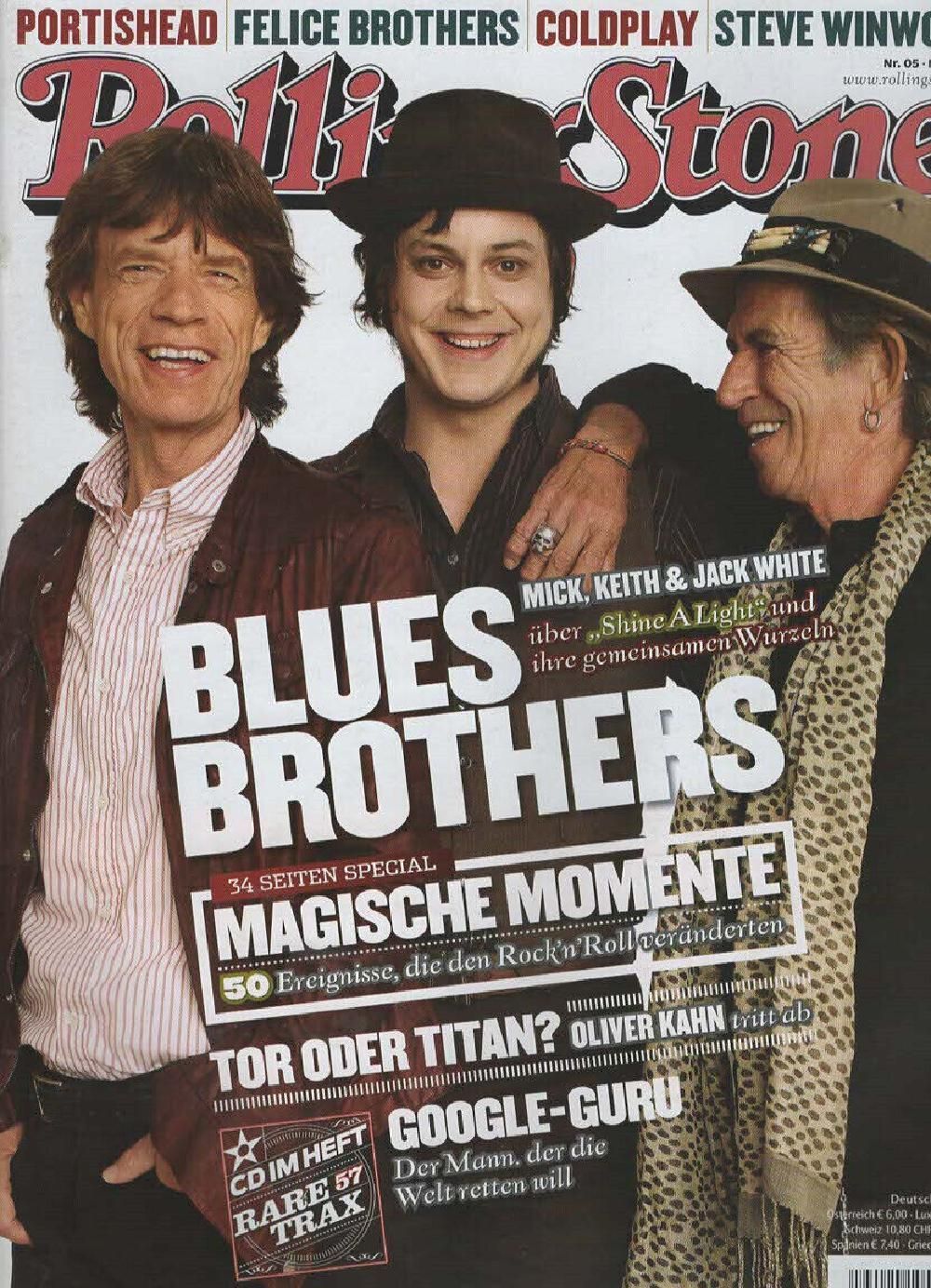 Rolling Stone Magazin Deutschland 2008-05 Mick Jagger Keith Richards Jack White