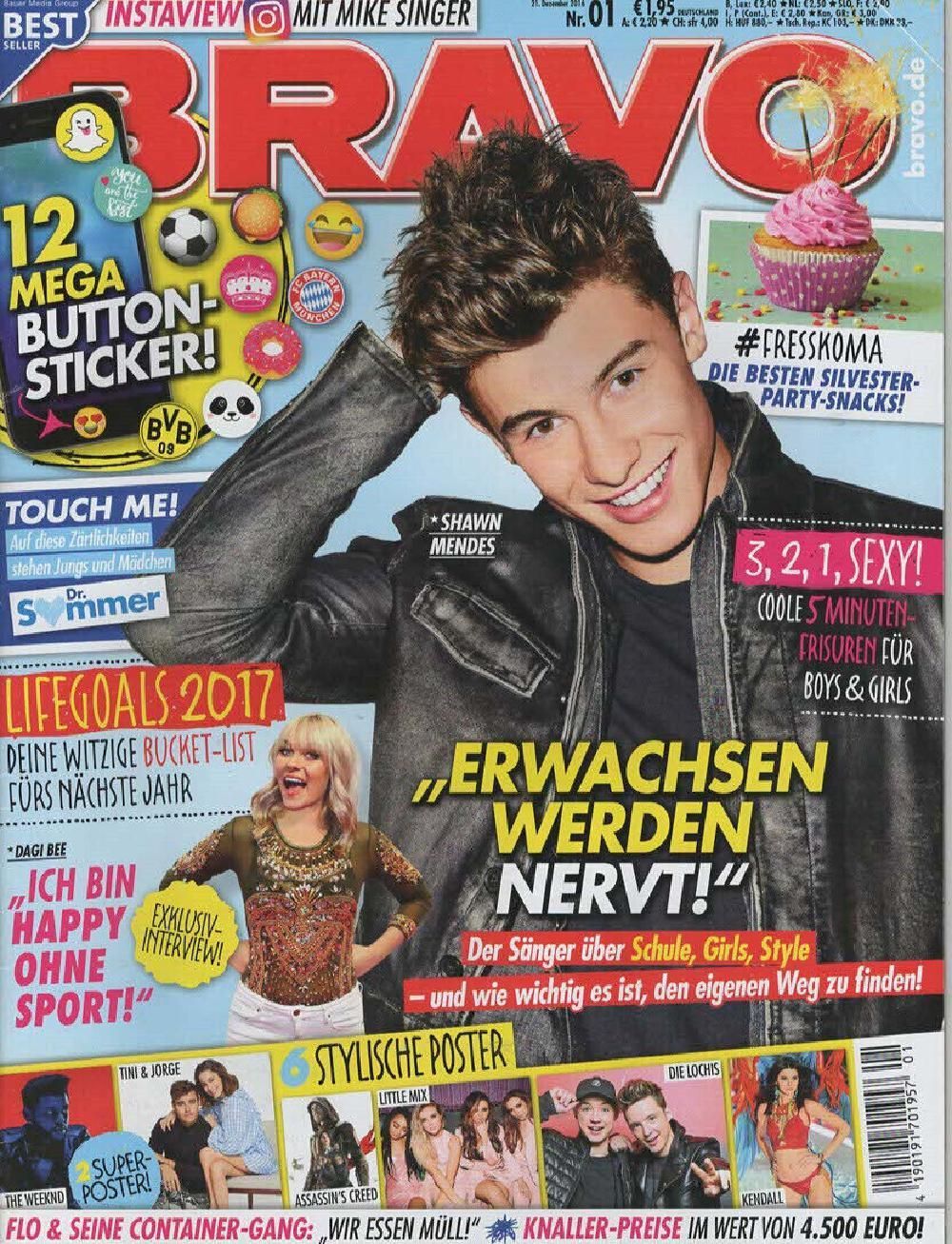 Bravo Magazin Deutschland 2016-01 Shawn Mendez
