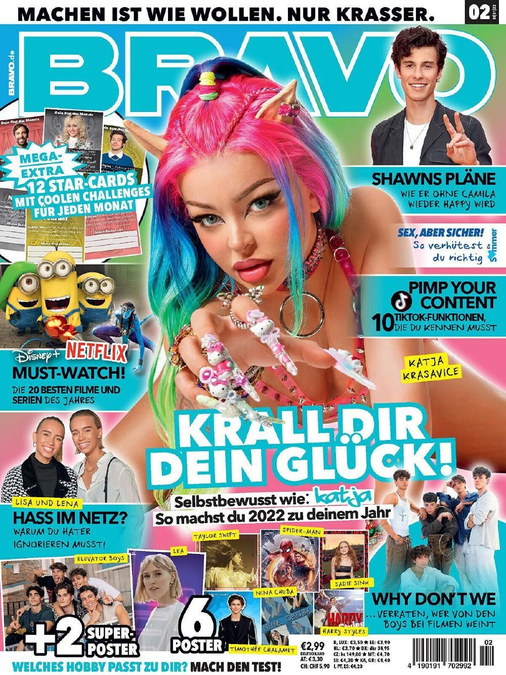 Bravo Magazin Deutschland 2022-02 Shawn Mendes Why Dont We Katja Krasavice
