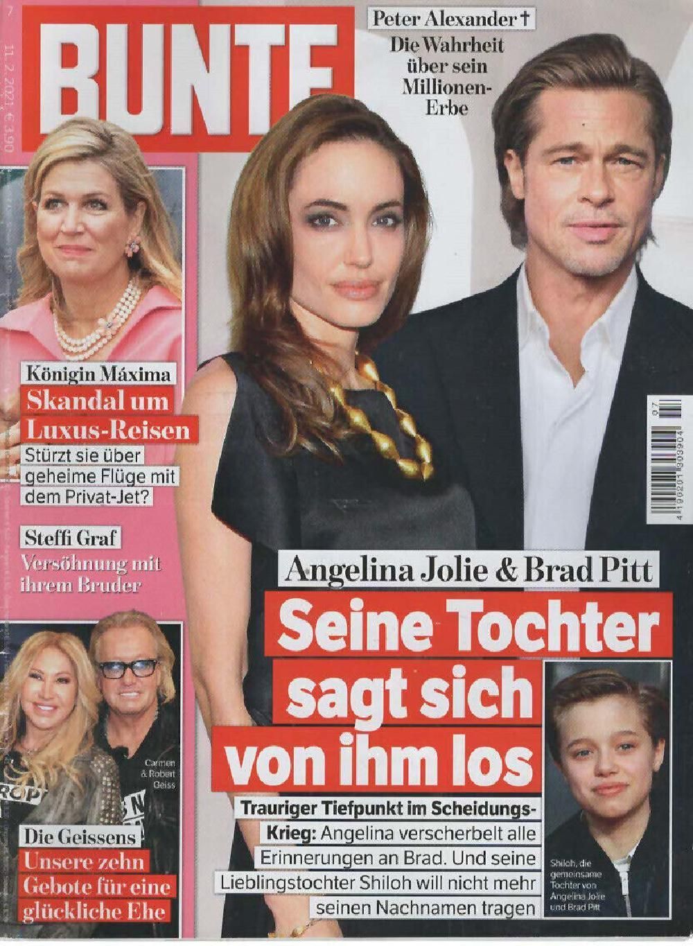 Bunte Magazin Deutschland 2021-21 Angelina Jolie Brad Pitt Shiloh