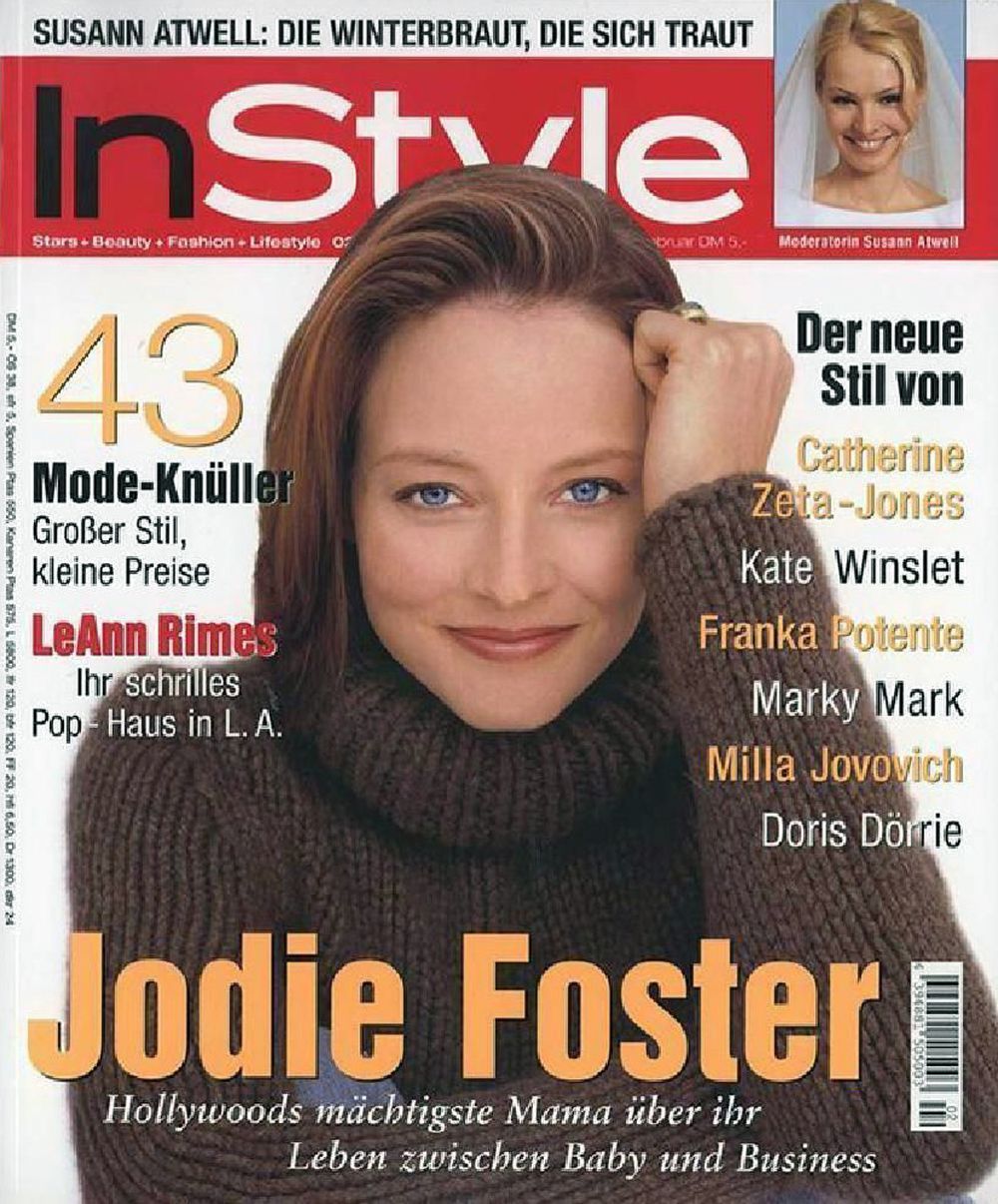 InStyle Magazine Germany 2000-02 Jodie Foster Original Print Issue