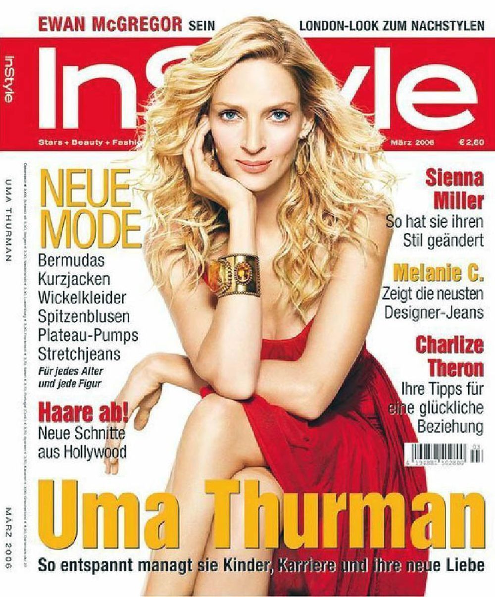 InStyle Tijdschrift Duitsland 2006-03 Uma Thurman Originele uitgave