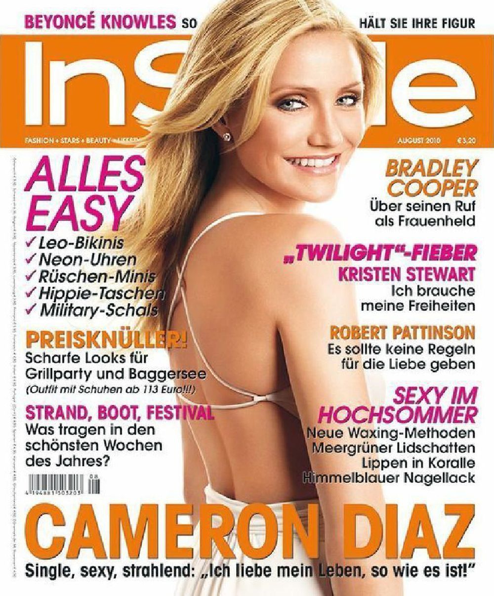 InStyle Magasin Tyskland 2010-08 Cameron Diaz Originaludgave