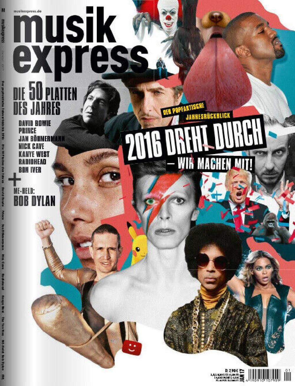 Musikexpress Magazin Deutschland 2017-01 Prince David Bowie Bob Dylan Donald Trump
