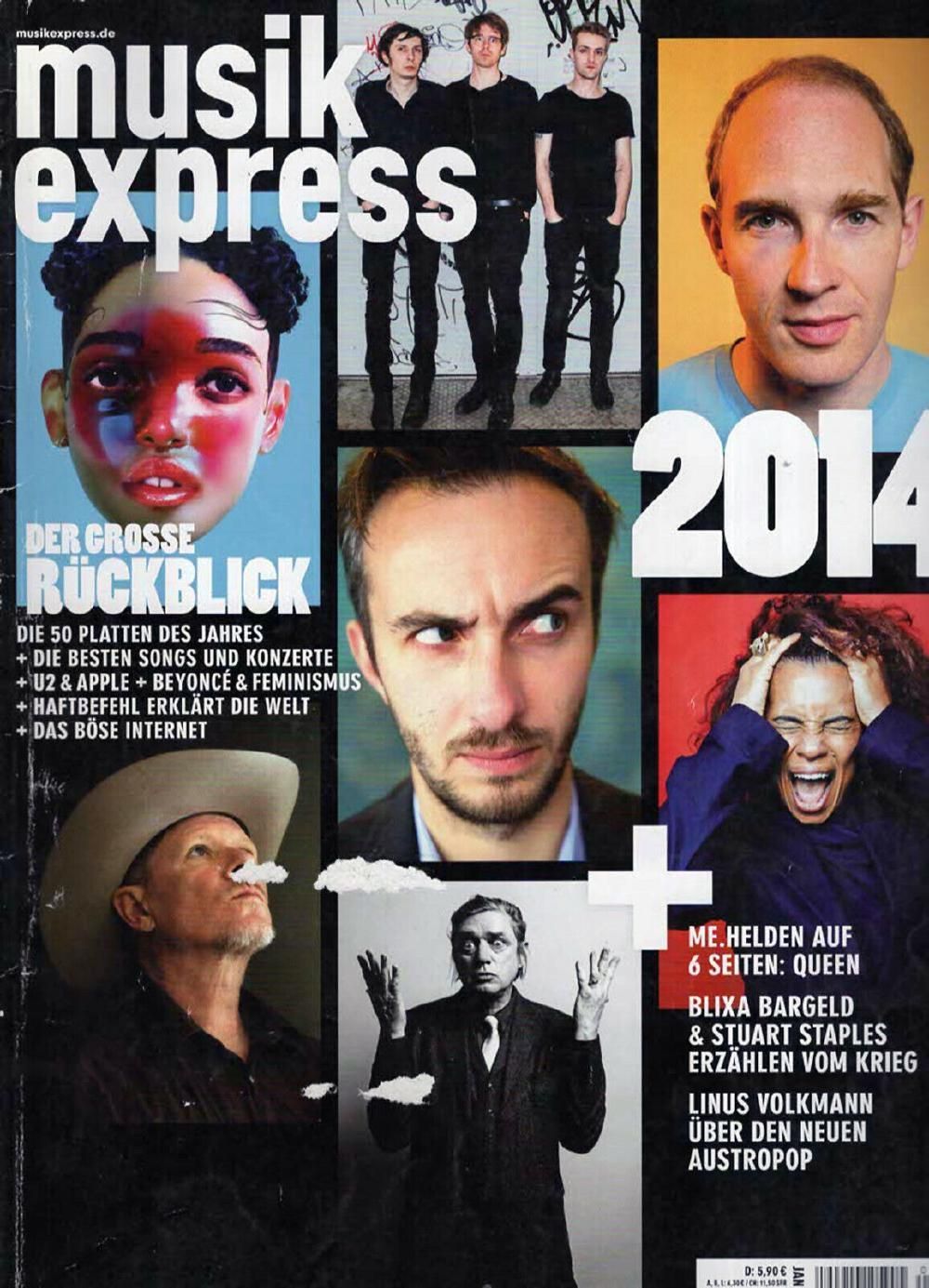 Musikexpress Revista Alemania 2015-01 Beyonce U2 Stuart Edición original