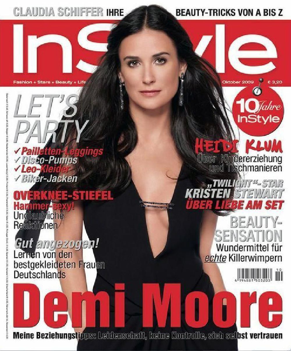 InStyle Tijdschrift Duitsland 2009-10 Demi Moore Originele uitgave