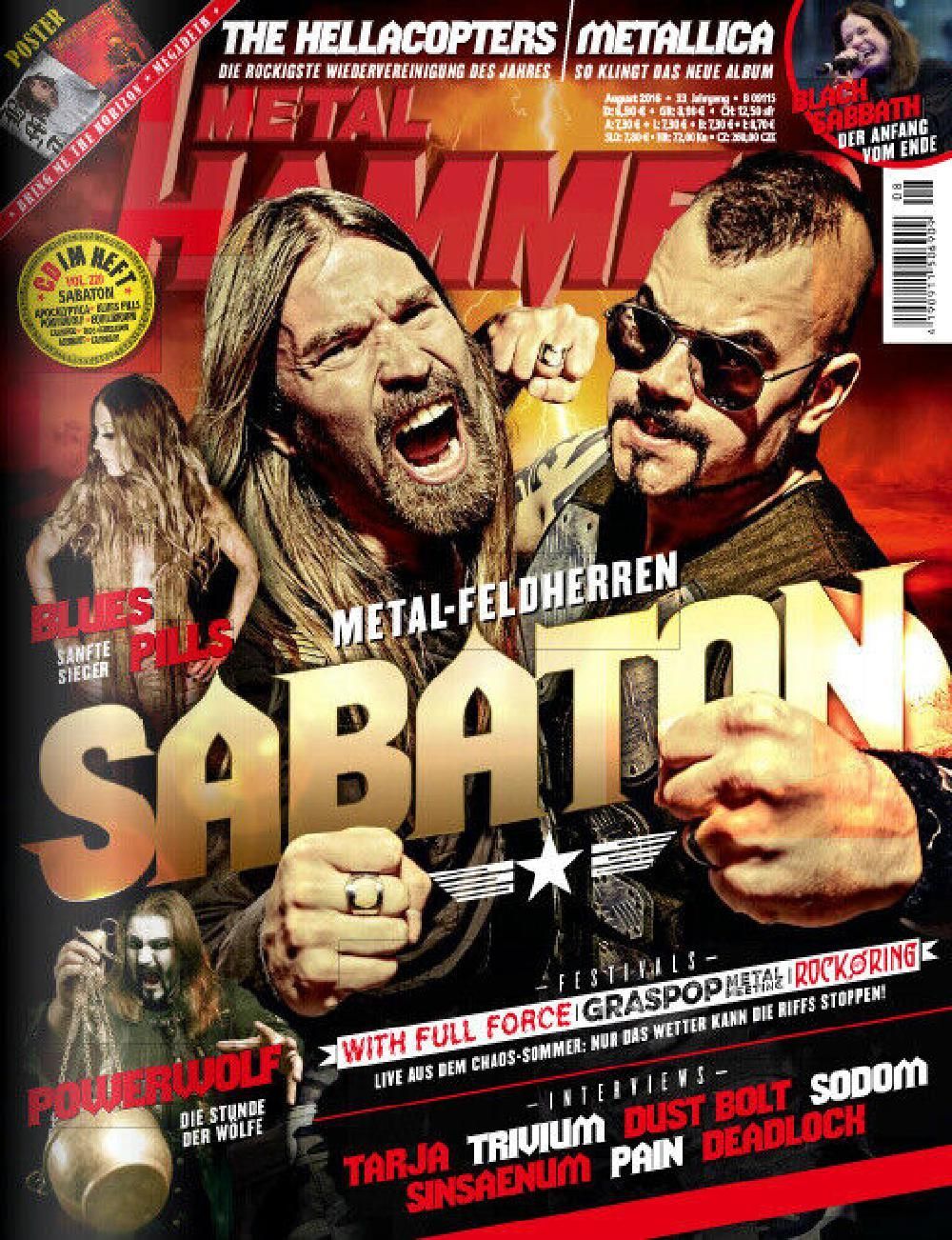 Metal Hammer Magazin Deutschland 2016-08 Sabaton