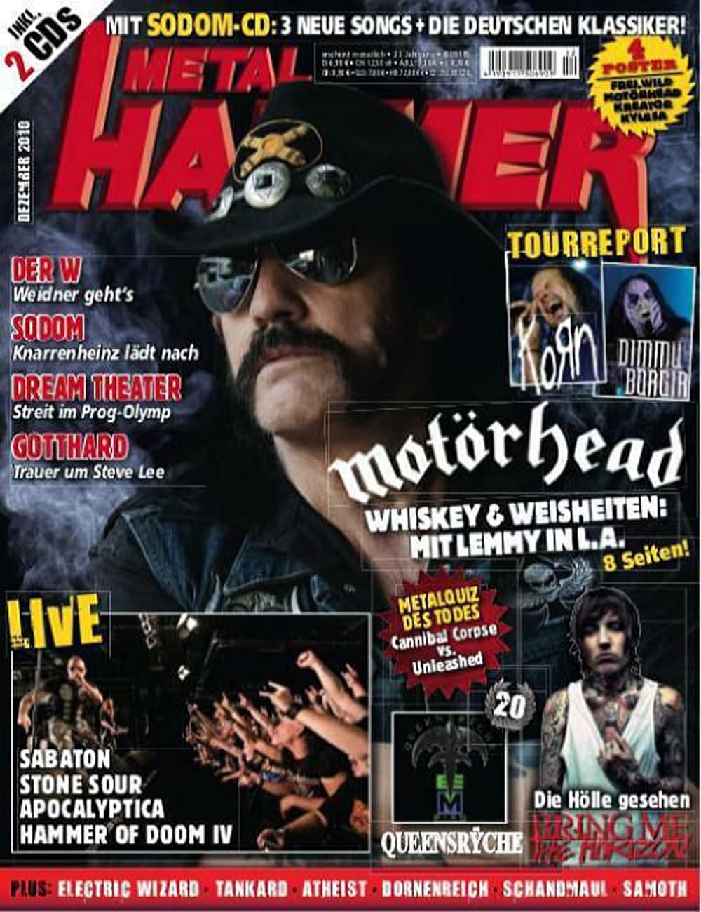 Metal Hammer Magazin Deutschland 2010-12 Motörhead Lemmy