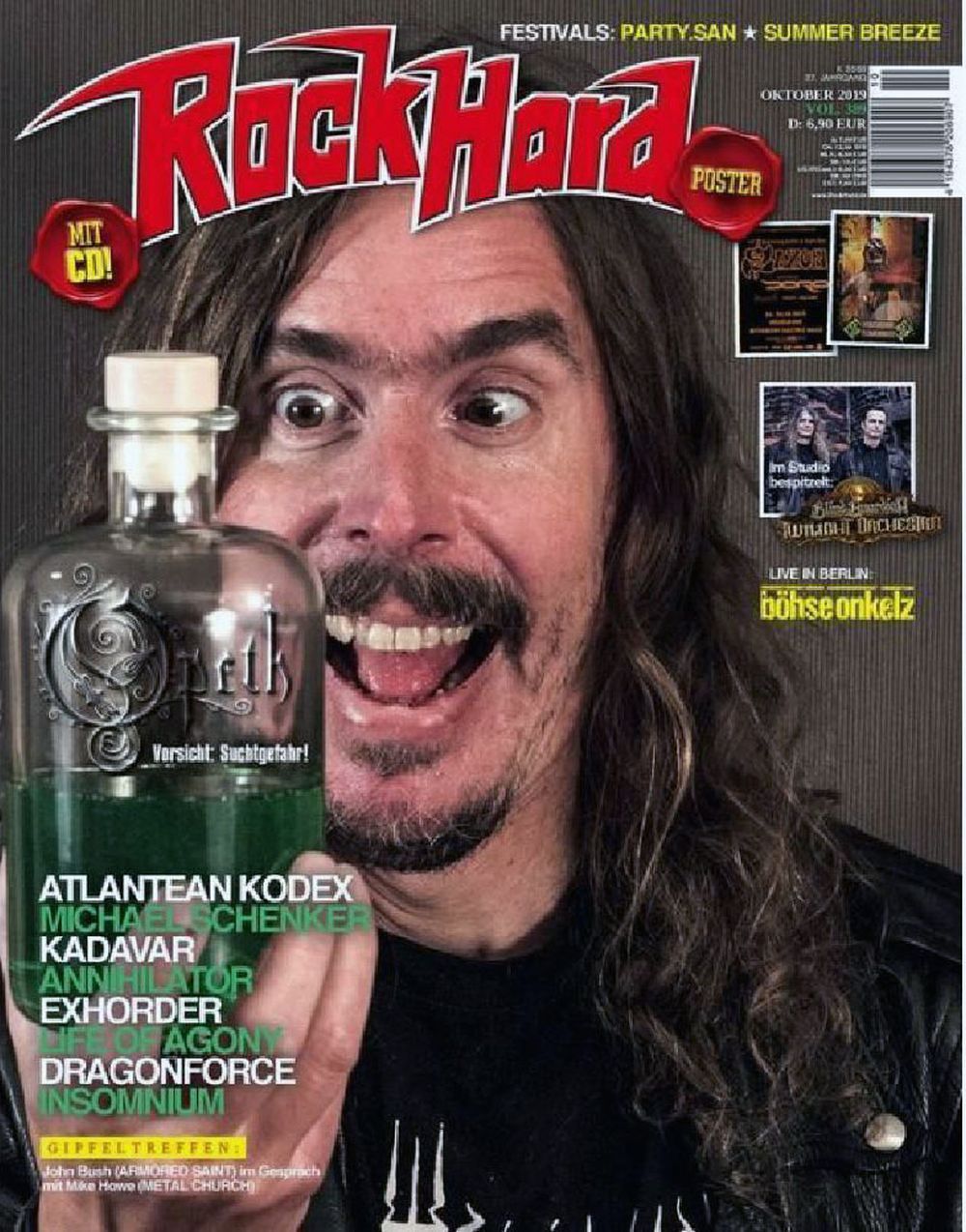 Rock Hard Magazin Deutschland 2019 #389 Opeth Böhse Onkelz John Bush Mike Howe