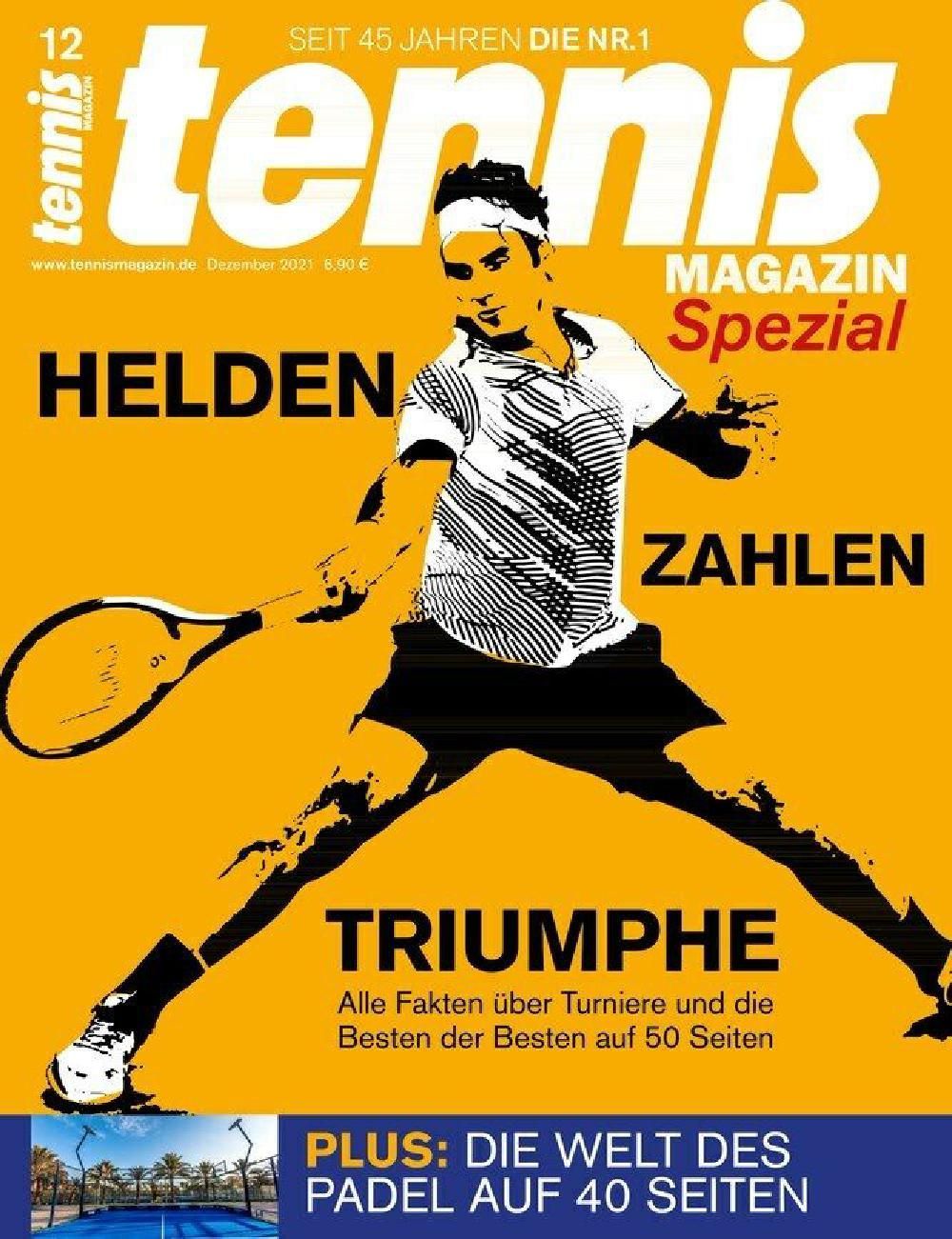 Tennis Magasin Tyskland 2021-12 Roger Federer Originaludgave