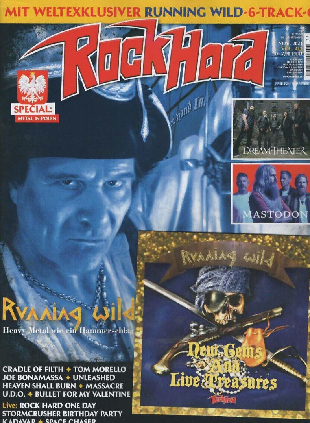 Rock Hard Magazin Deutschland 2021 #413 Heavy Metal Polen + CD