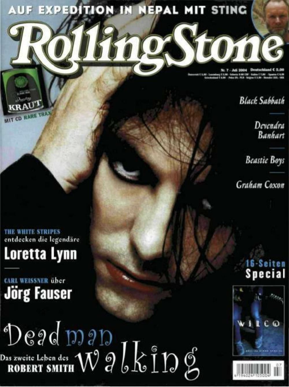 Rolling Stone Magazin Deutschland 2004-07 Robert Smith Loretta Lynn Black Sabbath