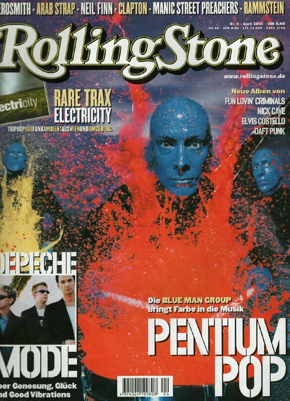 Rolling Stone Magazin Deutschland 2001-04 Blue Man Group Depeche Mode