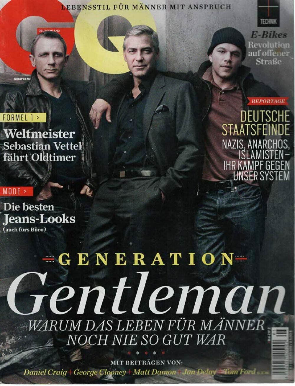 GQ Magazin Deutschland 2012-05 George Clooney Daniel Craig Matt Damon