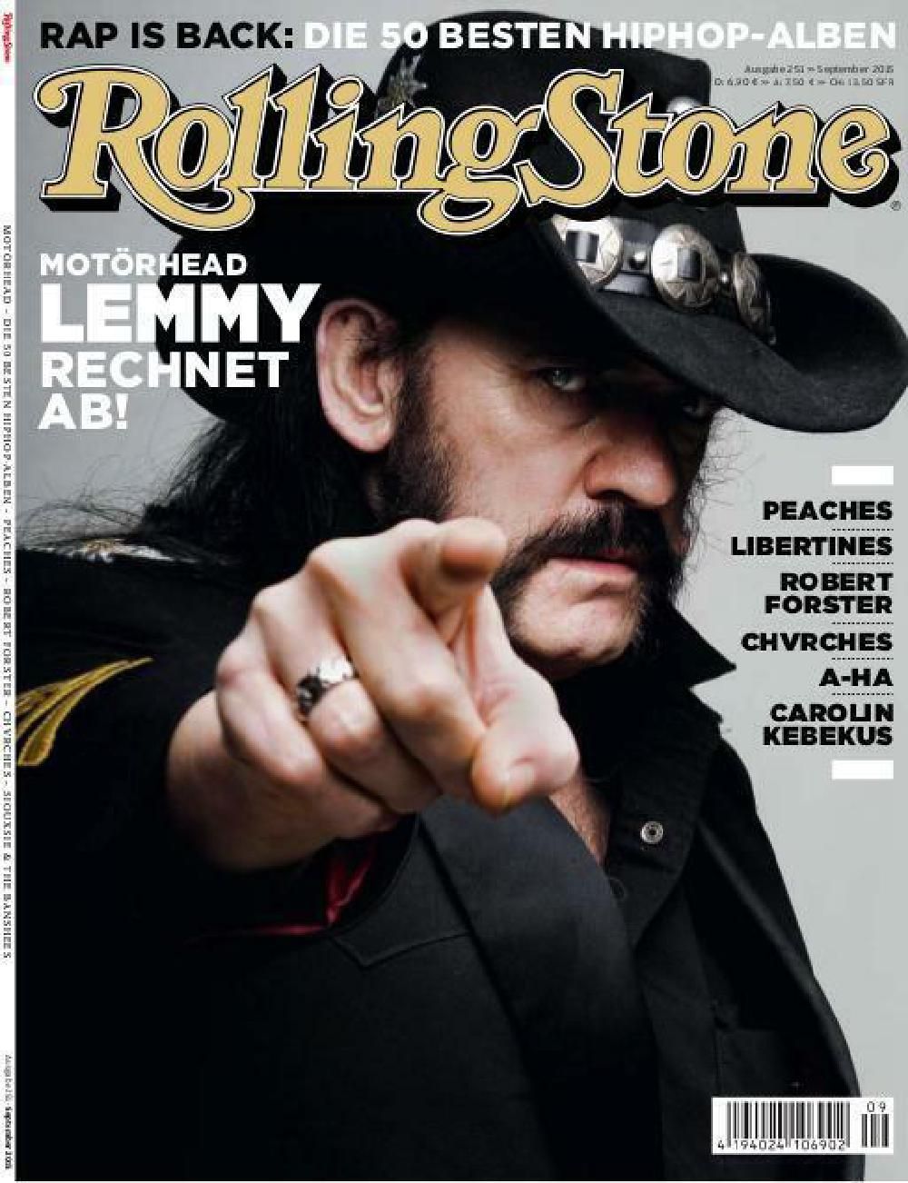 Rolling Stone Magazin Deutschland 2015-09 Lemmy Kilmister Peaches Libertines #251