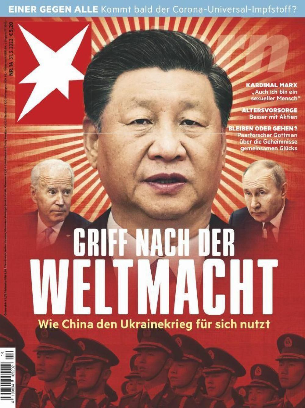 Stern Tijdschrift Duitsland 2022-14 Xi Jinping Biden Putin Originele uitgave