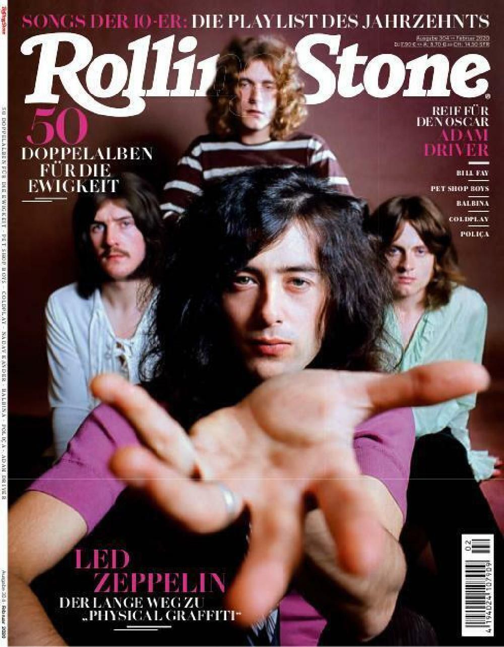 Rolling Stone Magazin Deutschland 2020-02 Led Zeppelin Adam Driver Pet Shop Boys #304