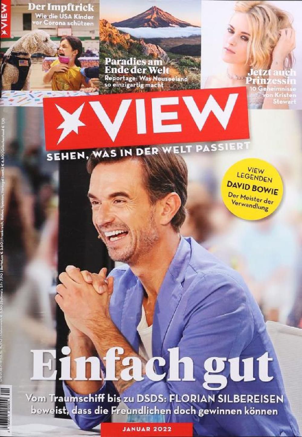 View Magasin Tyskland 2022-01 Florian Silbereisen Kristen Stewart David Bowie Originaludgave