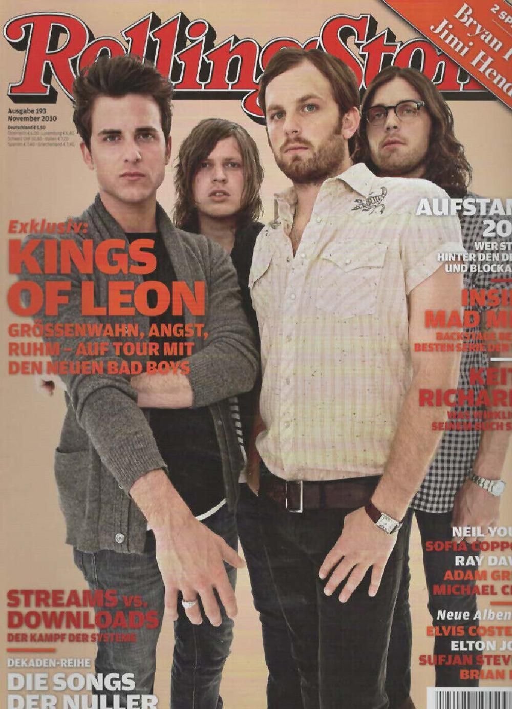 Rolling Stone Magazin Deutschland 2010-11 Kings Of Leon Bryan Ferry Hendrix